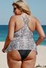 Picture of TANKINI PLUS SIZE SCOOP NECK RACERBACK LEOPARD PRINT